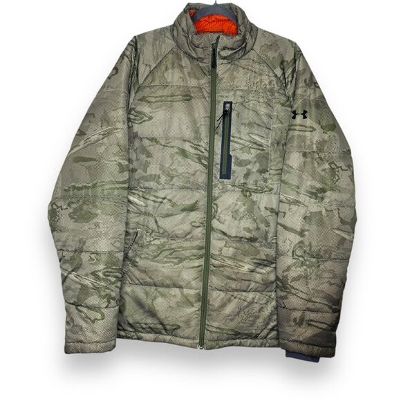 Under Armour Other - Under Armour Storm Camouflage Primaloft Puffer Zip Up Jacket Size L (Flawed)